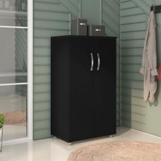 Armário Multiuso Organizador Rosana 2 Portas - Ajl Móveis Preto