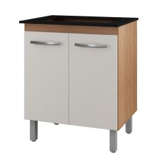 Balcão para Cooktop 5 Bocas com 2 Portas Jade Savana/Off White - Moblis