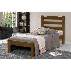 Cama de Solteiro Veneza de Madeira Maciça Tauari