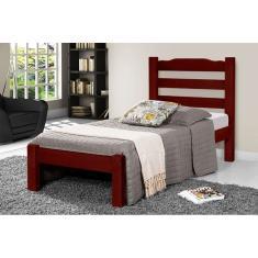 Cama de Solteiro Veneza de Madeira Maciça Tauari