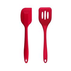 Kit 2 Utensílios de Silicone Vermelho - Oikos