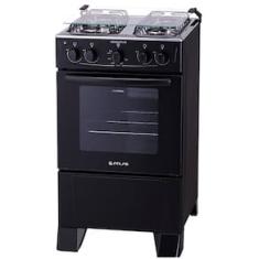 Fogão Atlas 4 Bocas Mônaco Plus com Mesa de Inox e Acendimento Automático Bivolt – Preto