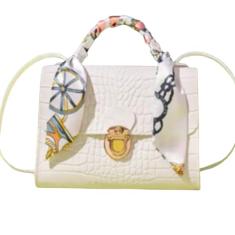 BOLSA TRANSVERSAL FEMININA DELICADA COM LENÇO ELEGANTE