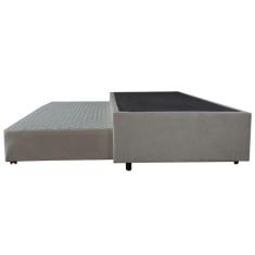 Cama Box Base Casal Com Auxiliar Semi Ortopedica Suede - Genki Kenko, 