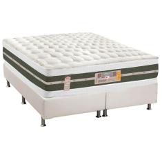 Cama Box King: Colchão Molas Castor Bonnel Silver Star Air Df + Base Crc Courano Branco(193X203)