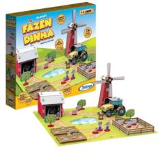 Quebra Cabeça 3D Fazendinha Playset 136 Peças Madeira Xalingo 57021