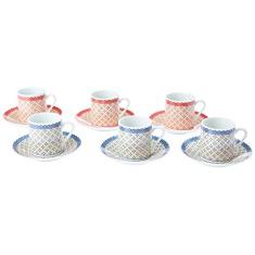 Jogo de 12 Peças para Café Coffee Time em Porcelana Dynasty Branco