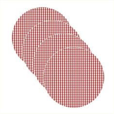 Sousplat Xadrez Vermelho - NSW, Sem base, 4 Peças