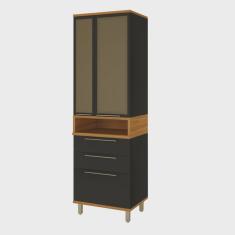 Paneleiro 2 Portas com Vidro 3 Gavetas com Nicho Madri