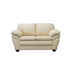 Sofá de Couro Bradley 2 lugares - Manteiga