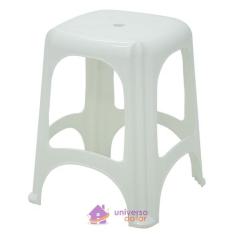 Banqueta Tramontina Niterói em Polipropileno Branco, Branco