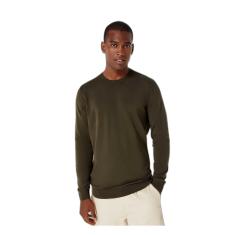 Blusão Básico Masculino Em Tricô De Algodão - Verde XG