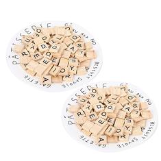 Conjuntos de Ladrilhos de Alfabeto de Madeira, Blocos de Quebra-cabeça de Alfabeto de Madeira, 26 Letras para Alfabeto Inglês, Ferramentas Educacionais, Artesanato (Letras