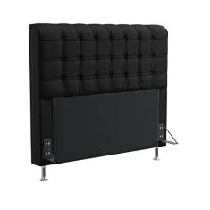 Cabeceira Estofada Para Cama Box Dama 195 Para Cama King Suede Preto Aradecor