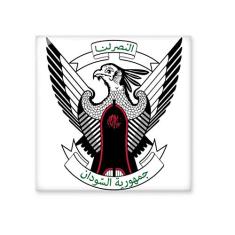 Decalque brilhante de azulejo de cerâmica com emblema nacional da África do Sudão