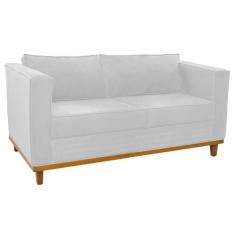Sofá 2 Lugares Europa Suede Amarena Móveis, Branco