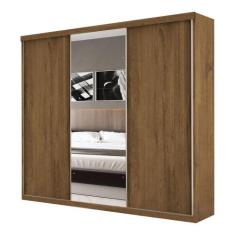 Guarda Roupa Casal 3 Portas de Correr e 3 Espelhos Evidence Minastex, 