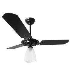 Ventilador de Teto Yris 150w e 180w Preto Pás Pretas Ventex, 220V