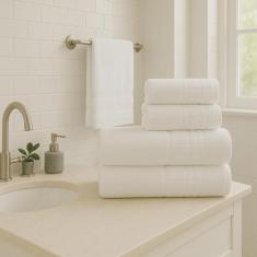 Jogo de toalhas budd 4 peças de banho e rosto felpudo grande - CAMESA 