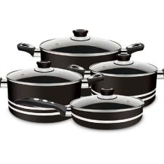 Conjunto de Panelas Eirilar Clarity Eiriflon Ant. 4 Peça