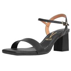 Sandália Vizzano Salto Bloco Feminino, Lisa Preto, 38