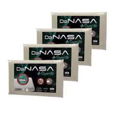 Kit 4 Travesseiros Nasa 3D Viscoelástico com mais Suporte Duoflex, Beg