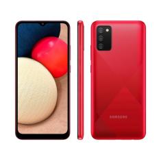 Smartphone Samsung Galaxy A02s 32GB Vermelho 4G 3GB RAM Tela 6,5" Câm. Tripla + Selfie 5MP