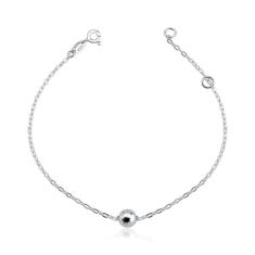 Pulseira Bola 6mm Prata 925