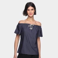Blusa Marialicia Ombro A Ombro Lisa Feminina-Feminino