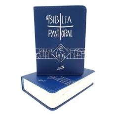 Bíblia Pastoral Bolso Encadernada Luxo  Azul - Paulus