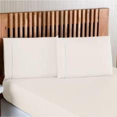 Jogo De Lençol King Percal 200 Fios 3 Peças - Palha