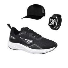 Tenis Masculino Feminino Pulse Academia Caminhada Corrida Leve + Relógio e Boné-Unissex