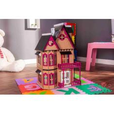 Casa de bonecas para mini bonecas compatível com lol e polly modelo mi