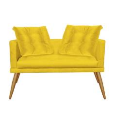 Namoradeira Sofá Recamier Lucia Confort Com Almofada Sala Recepção Esc