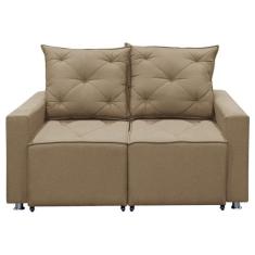Sofá Retrátil 2 Lugares Bariloche 1.80cm Shop Das Cabeceiras Capuccino