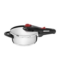Panela de pressao solar em aco inox fundo triplo 5 dispositivos de seg