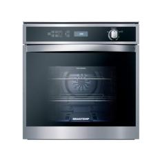 Forno a Gás de Embutir Brastemp de Convecção Grill - Inox com Timer 78