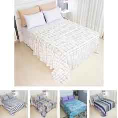 Lençol Para Cobrir Casal Estampado COZZILAR 100% Algodão Malha, Toque 