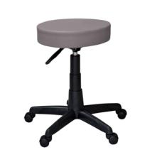 Cadeira Giratória Mocho, Ajuste de Altura e Rodízios - Ideal para Estética, Manicure, Tatuagem, Odontologia e Uso Doméstico - Cinza