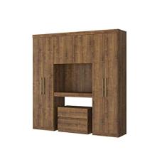 Guarda Roupa Porto 6 Portas 2 Gavetas Nature Móveis Carraro