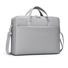 Bolsa Pasta para notebook Maleta Executiva Impermeável Portátil Bolsas de Ombro Cinza 15.6 Polegadas