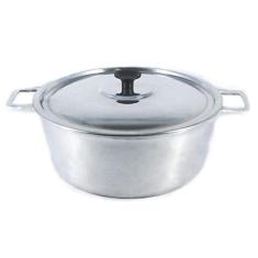 Caçarola Panela Polida Alça Alumínio Fundido com Tampa 24cm