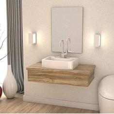 Bancada para Banheiro 80cm com Cuba Aria RT41 800w Metrópole Compace Carvalho