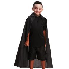 Capa Halloween Infantil Vampiro Fantasia Preta ou Vermelha