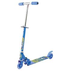 Patinete 2 Rodas C/ Led Menino Panda Até 45kg Azul Dobrável