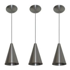 Kit Com 03 Luminarias - Pendente Colorido (varias Cores) - Lustres Ama