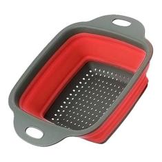 Escorredor De Alimentos Massas Legumes Retratil Silicone - TOP HOUSE, 