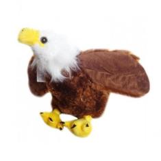 Águia De Pelúcia Real Marrom E Branca Safari 25 Cm - Unv Pelúcia
