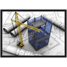 Quadro Decorativo Arquitetura Engenharia Civil Decorações Com Moldura 