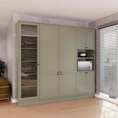 Cozinha Compacta Évora 9 PT Verde Hill - Modern